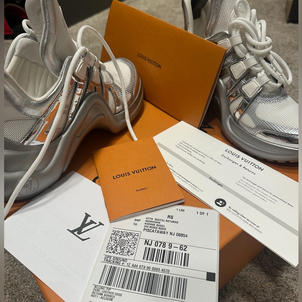 Louis Vuitton Silver Archlight Trainer Women's Sneakers - Picture 7 of 7